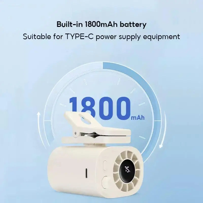 Clip-On Car Fan with 360° Rotation