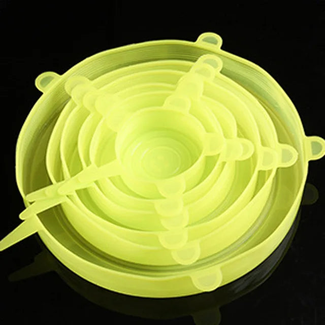 Reusable Silicone Stretch Lids, 6 Sizes (6-Pack)
