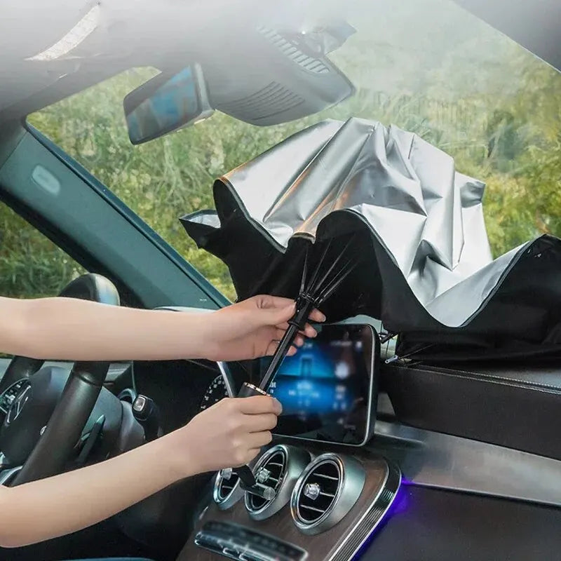 Foldable Car Windshield Sun Shade Umbrella