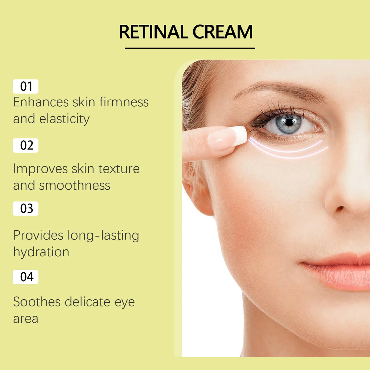 Retinal Firming Cream for Face, Eye & Neck, K-Beauty Skincare