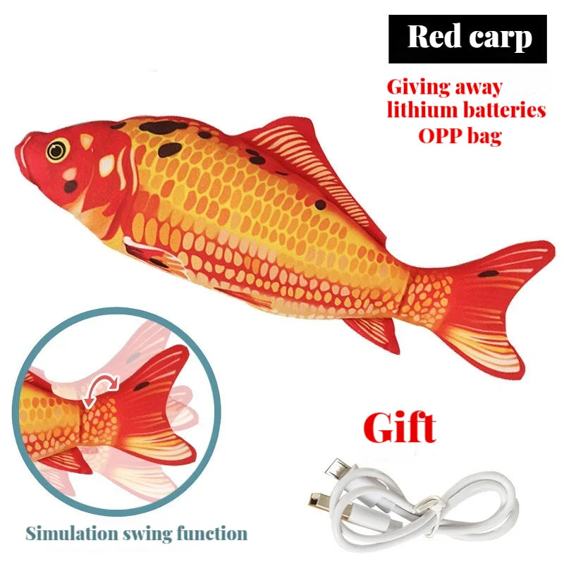 Electric Flopping Fish Cat Toy, USB Rechargeable