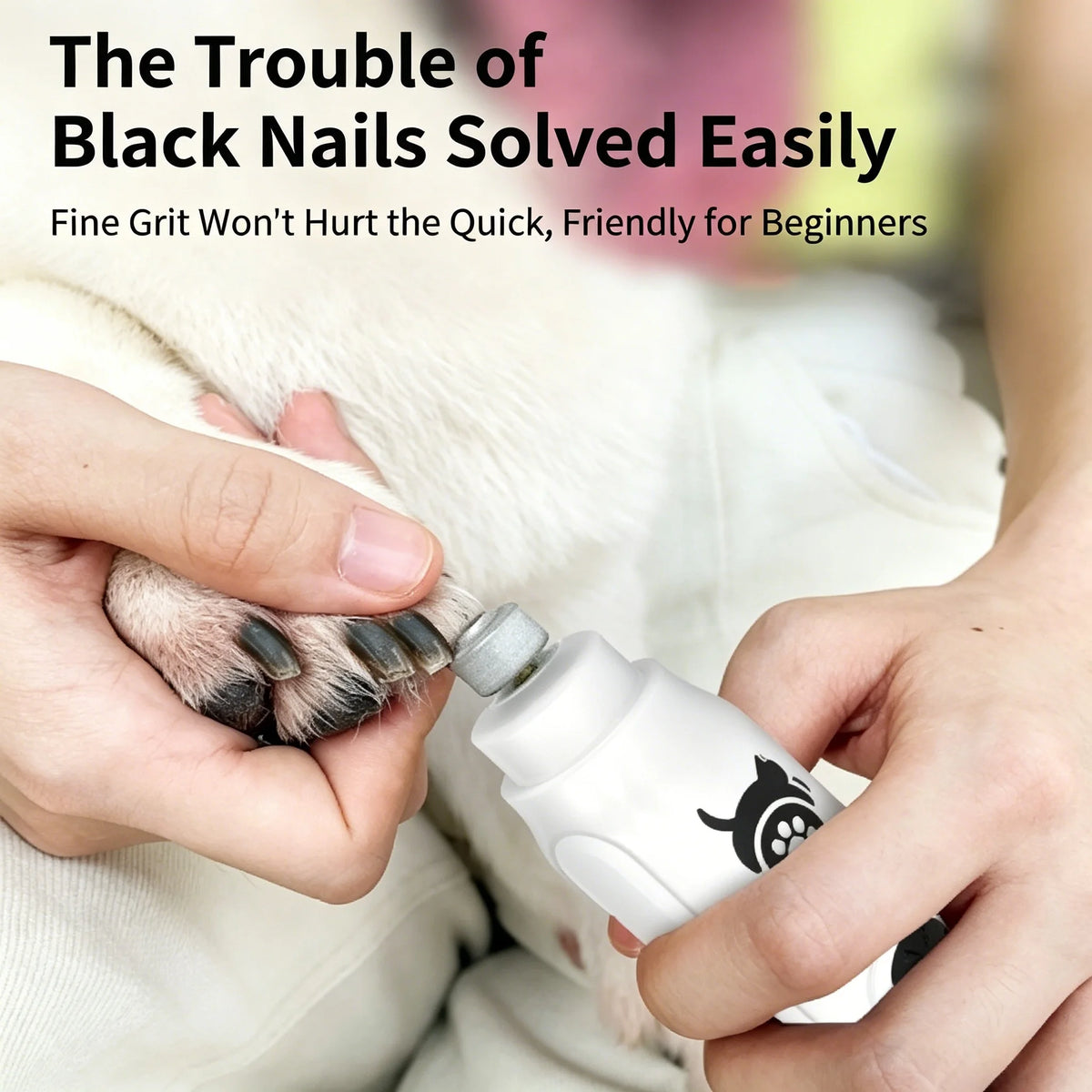 Electric Pet Nail Grinder with LCD Display & 3 Grinding Heads