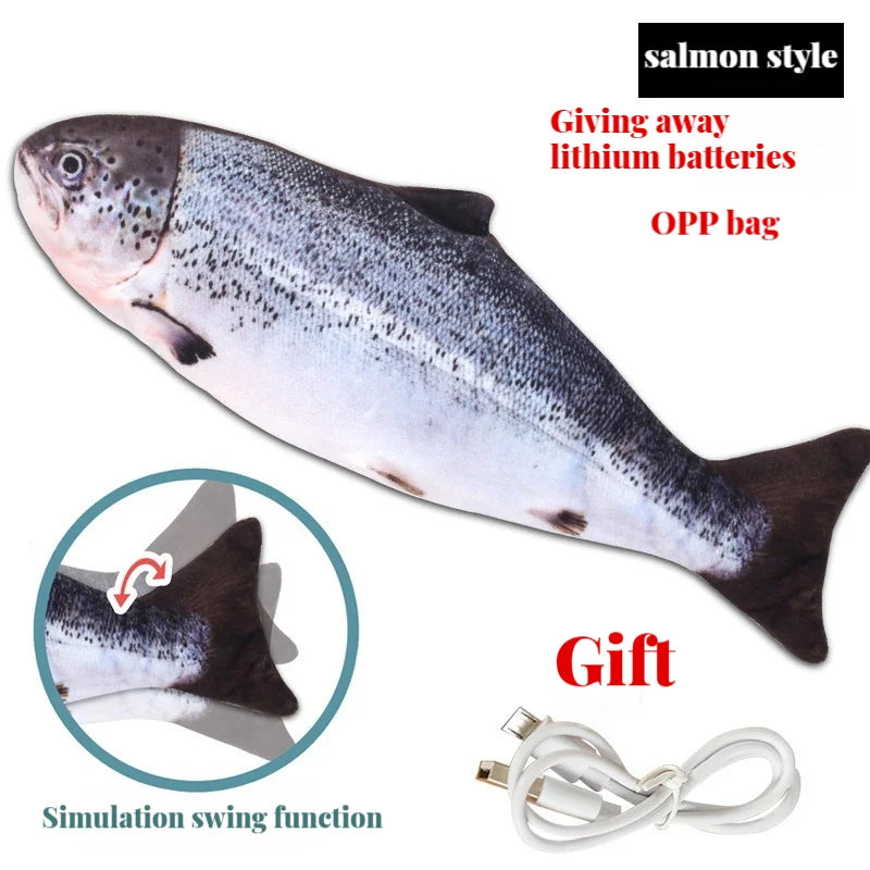 Electric Flopping Fish Cat Toy, USB Rechargeable