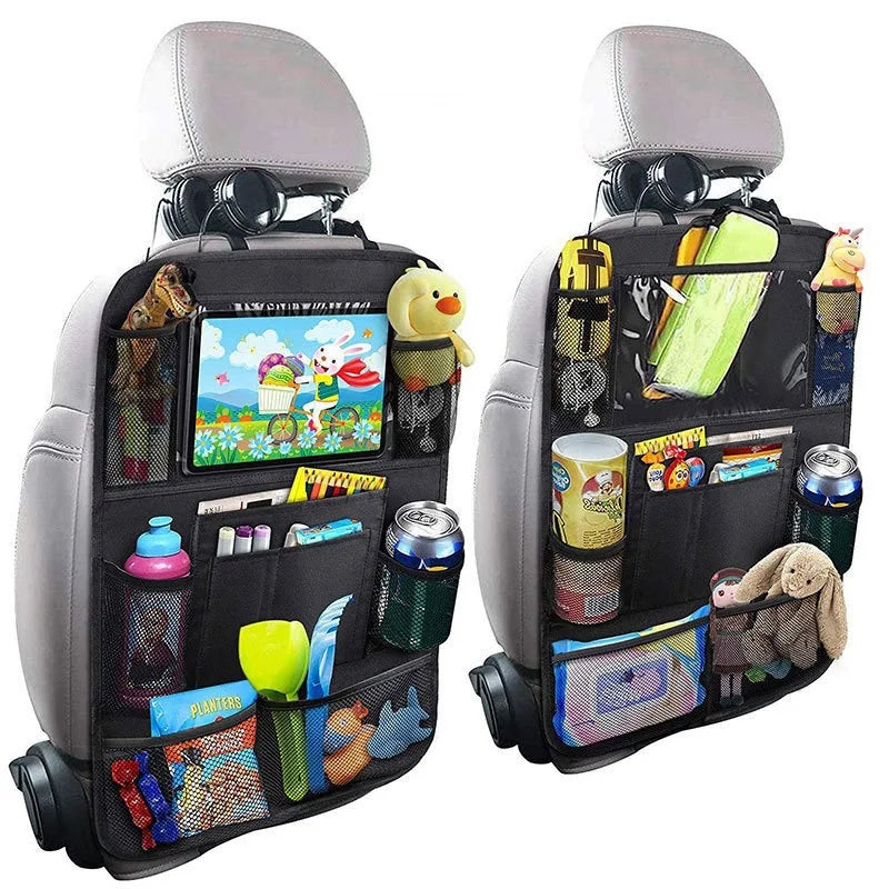 Car Seat Back Organizer with Touch Screen Tablet Holder