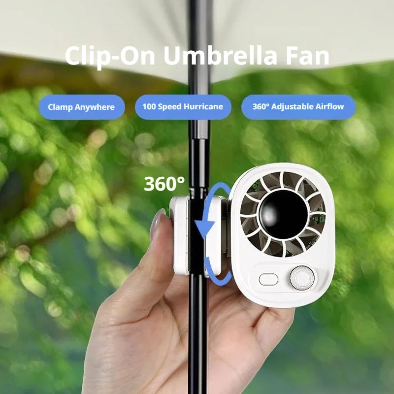 Clip-On Car Fan with 360° Rotation