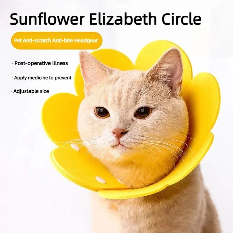 Soft Flower Recovery Cone Collar for Cats & Small Dogs