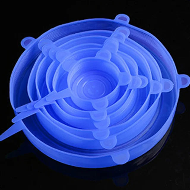 Reusable Silicone Stretch Lids, 6 Sizes (6-Pack)