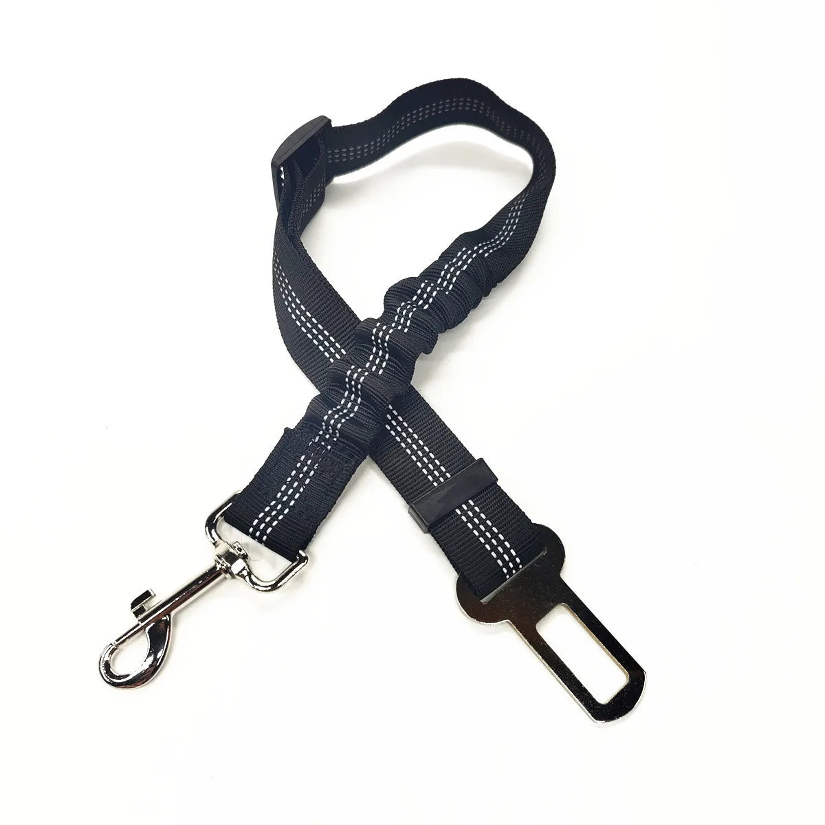 Adjustable Dog Car Seat Belt, Reflective with Elastic Buffer
