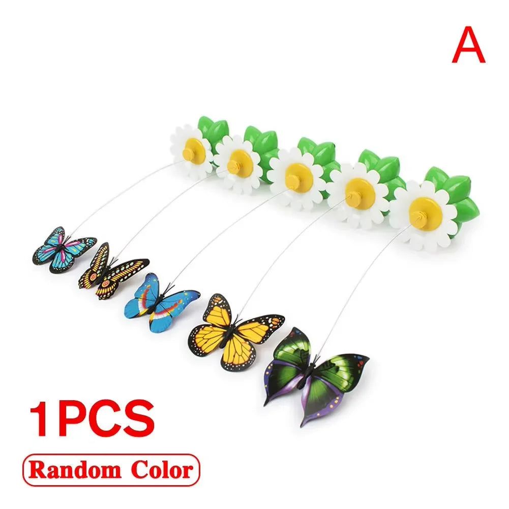 Electric Fluttering Butterfly Cat Toy, Automatic Rotating