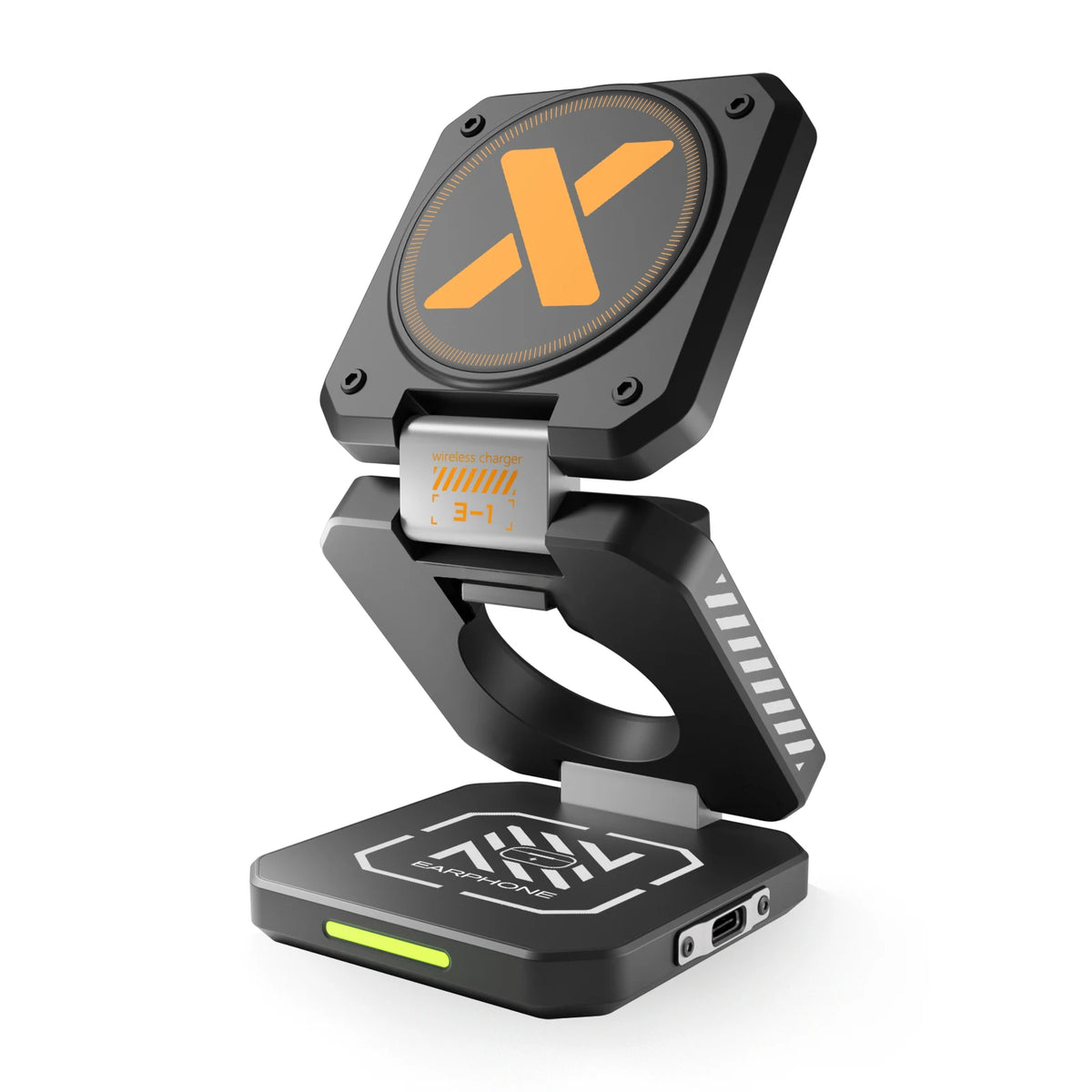 3-in-1 Foldable Magnetic Charging Station - Fast Wireless Charger for iPhone, Apple Watch & AirPods