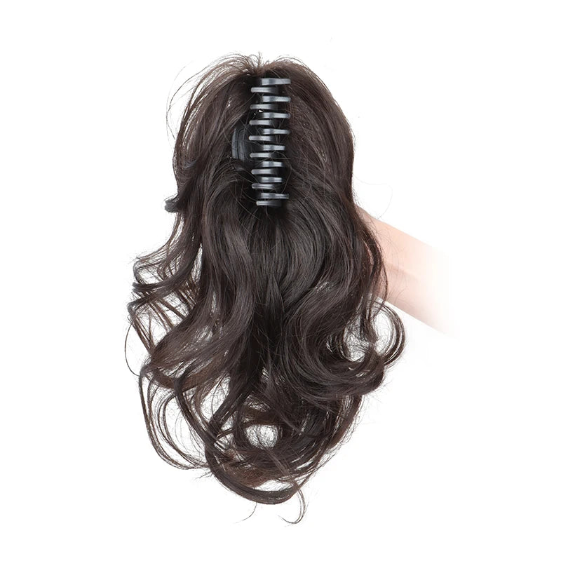 Claw Clip Ponytail Extension, 12 Inch Short Curly Synthetic Hairpiece