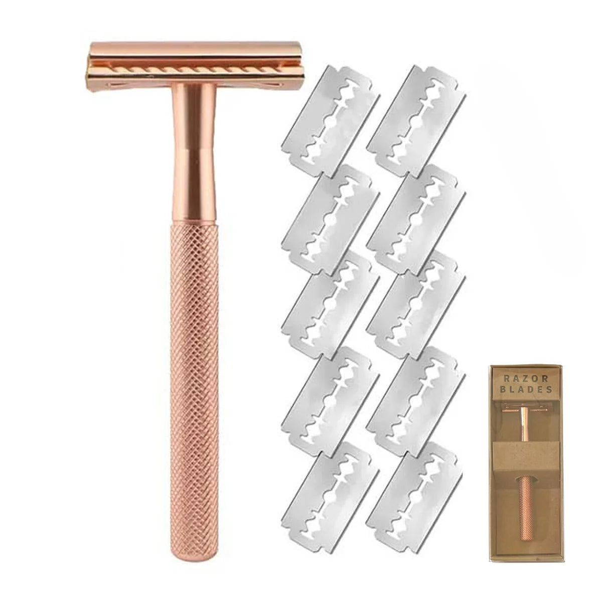 Weighted Double Edge Safety Razor for Men with 10 Blades