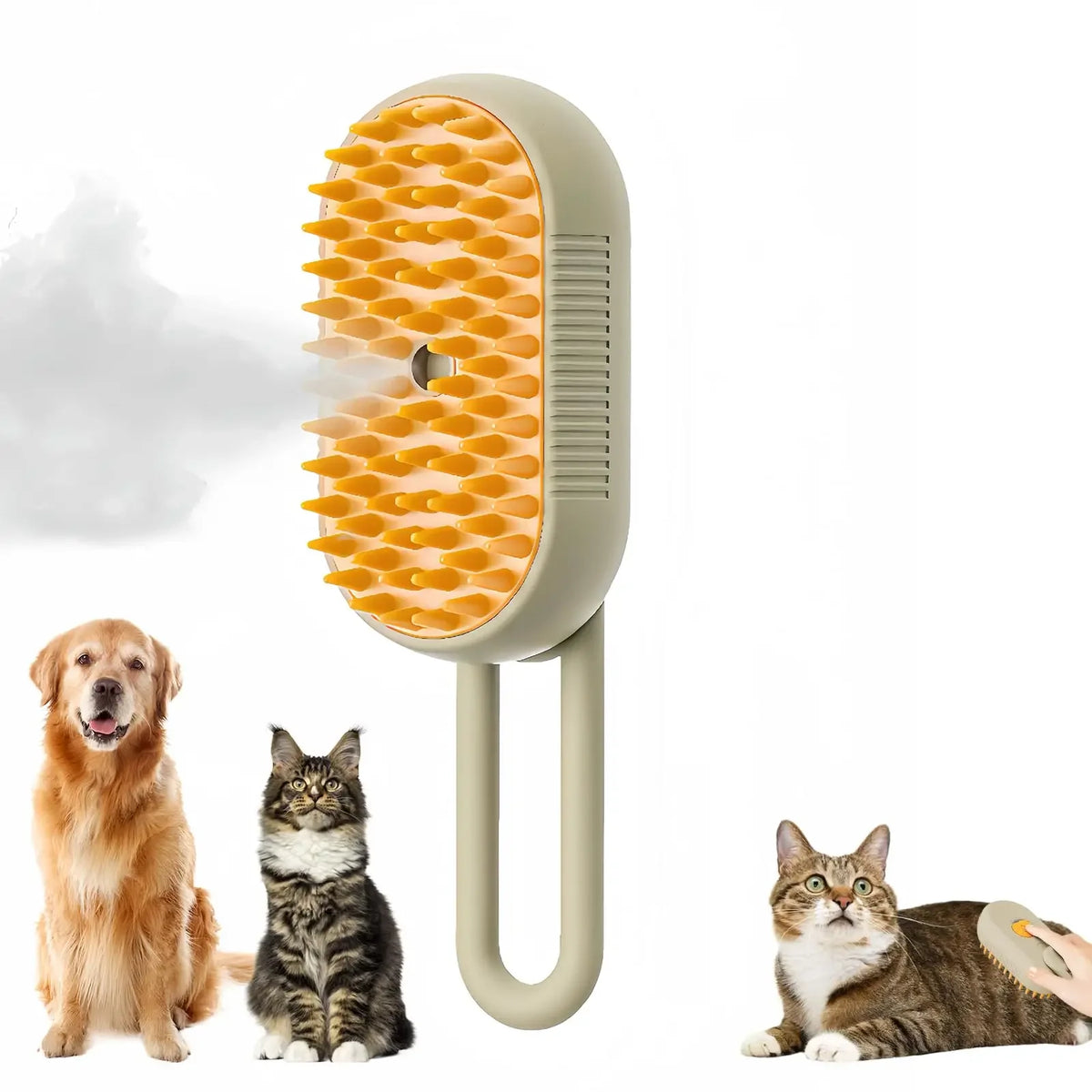 3-in-1 Steam Spray Pet Brush for Cats & Dogs