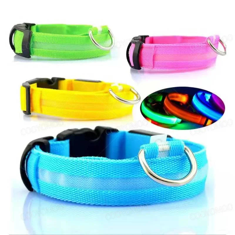 Rechargeable LED Dog Collar, 3 Light Modes, USB Charging