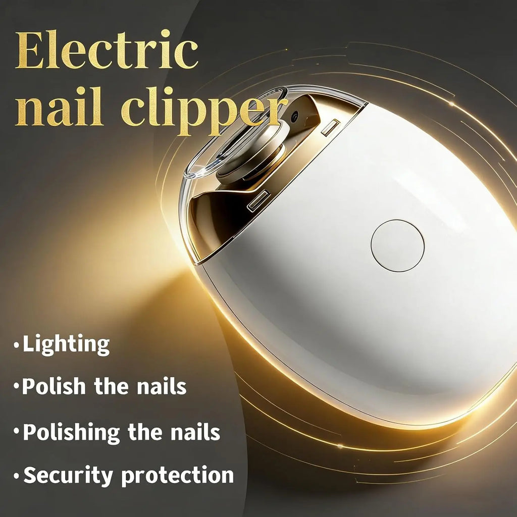 2-in-1 Electric Nail Trimmer & Filer with LED Light