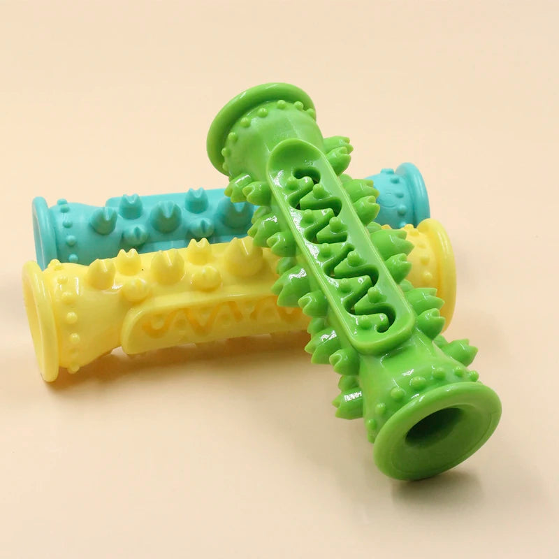 Dog Toothbrush Chew Stick Toy, Treat-Dispensing