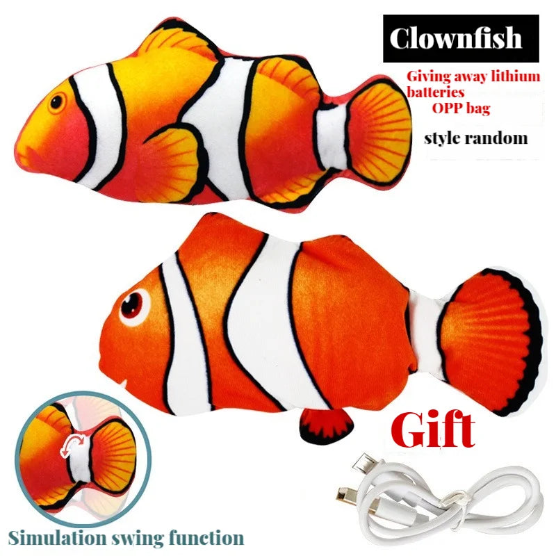 Electric Flopping Fish Cat Toy, USB Rechargeable