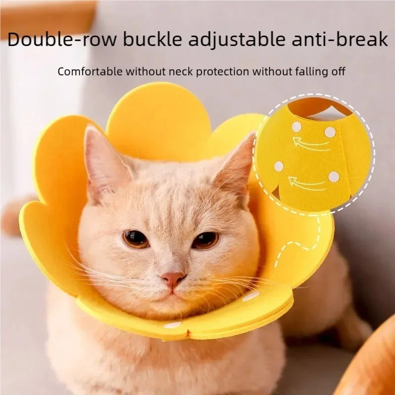Soft Flower Recovery Cone Collar for Cats & Small Dogs