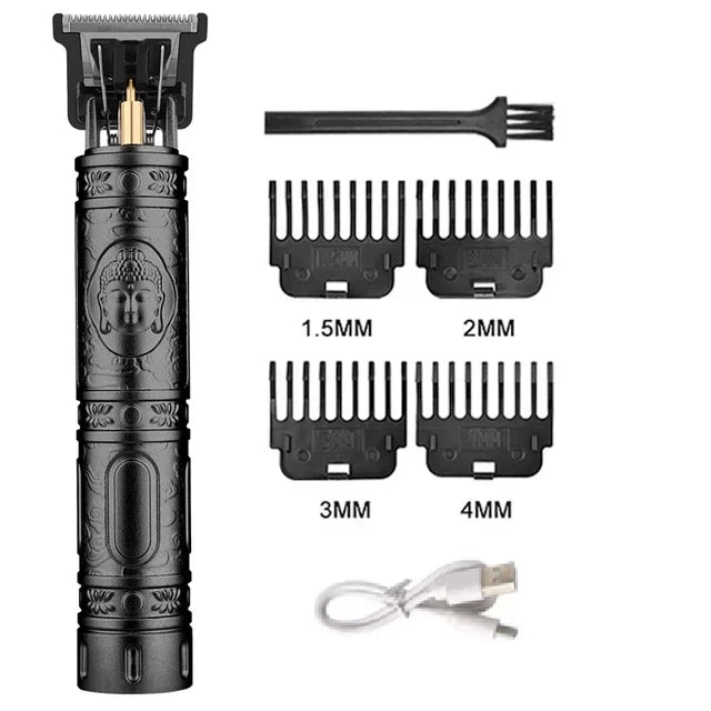 T9 Cordless Hair & Beard Trimmer, Rechargeable with 4 Guide Combs