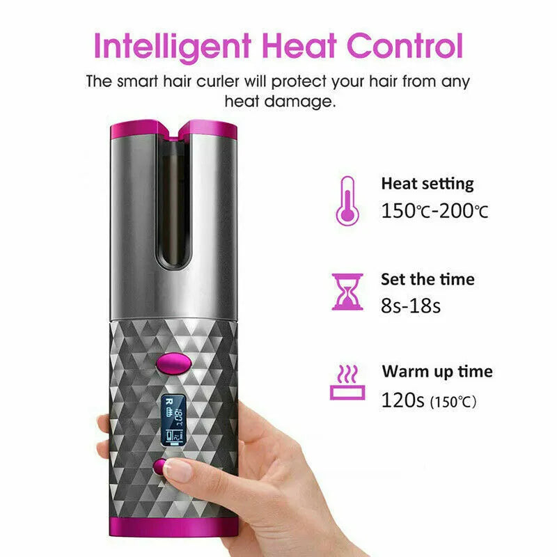 Automatic curling iron heat and timer control