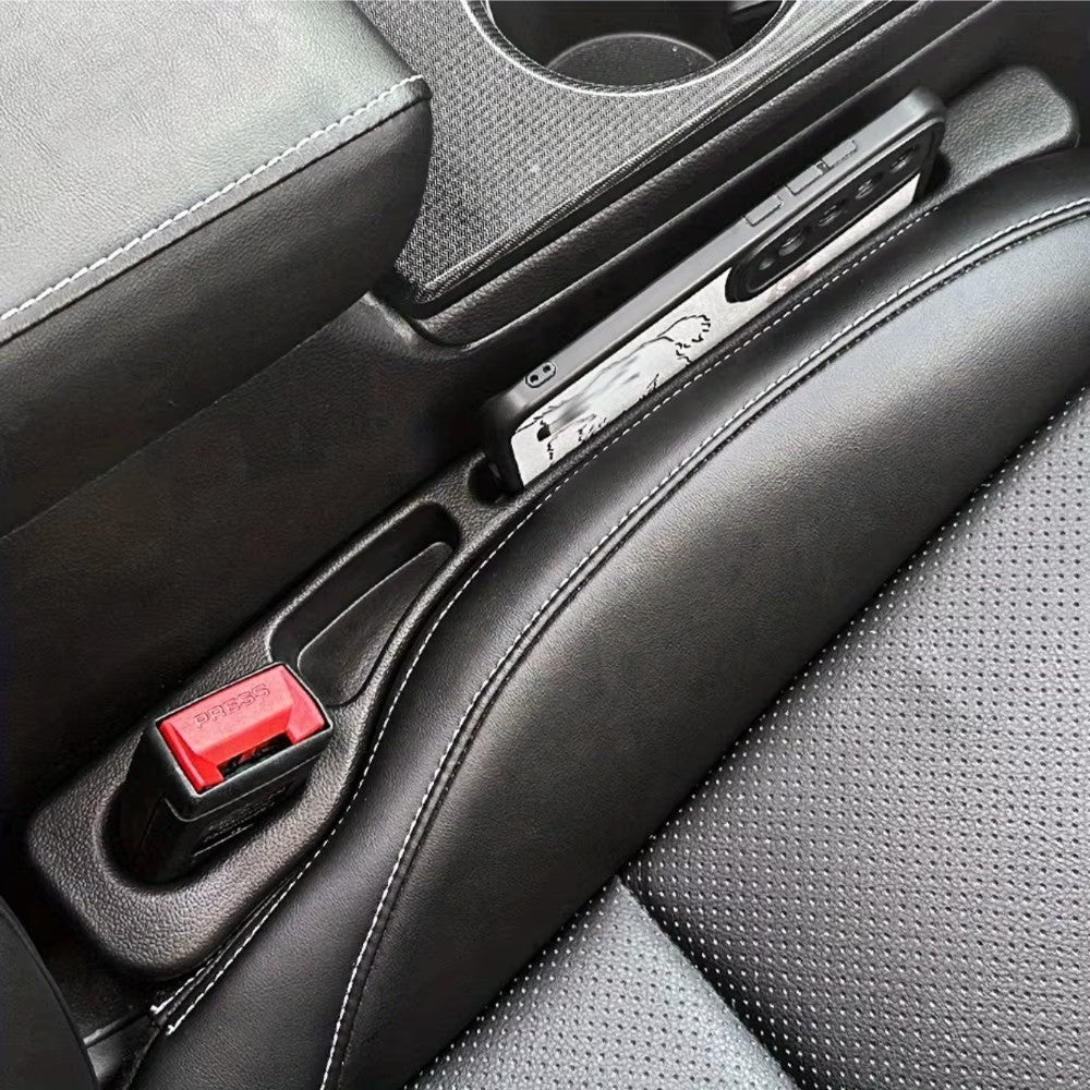 Car Seat Gap Filler with Storage Slot, 2-Pack Universal Seat Crevice Organizer to Stop Phones & Keys from Falling