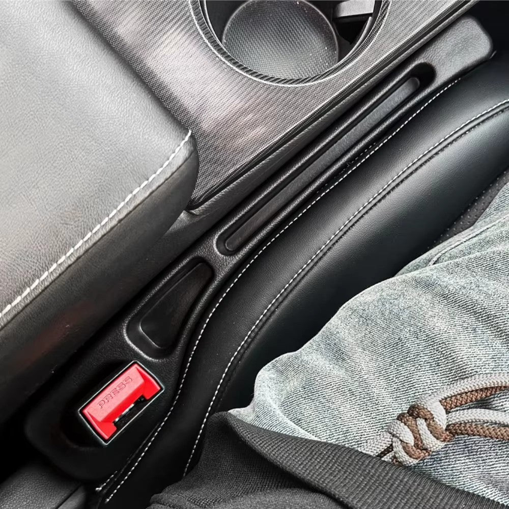 Car Seat Gap Filler with Storage Slot, 2-Pack Universal Seat Crevice Organizer to Stop Phones & Keys from Falling