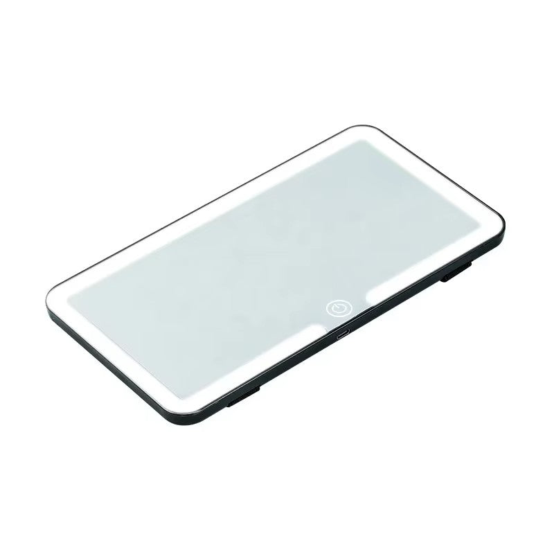 Car Sun Visor Makeup Mirror with LED Lights, Rechargeable Touch Dimmable Vanity Mirror for Car & Travel