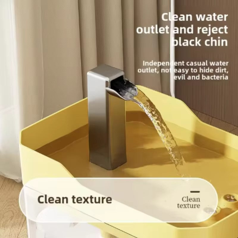 Cat Water Fountain with Auto Filter, 1.5L Transparent Pet Water Dispenser with Quiet Pump for Cats & Small Dogs
