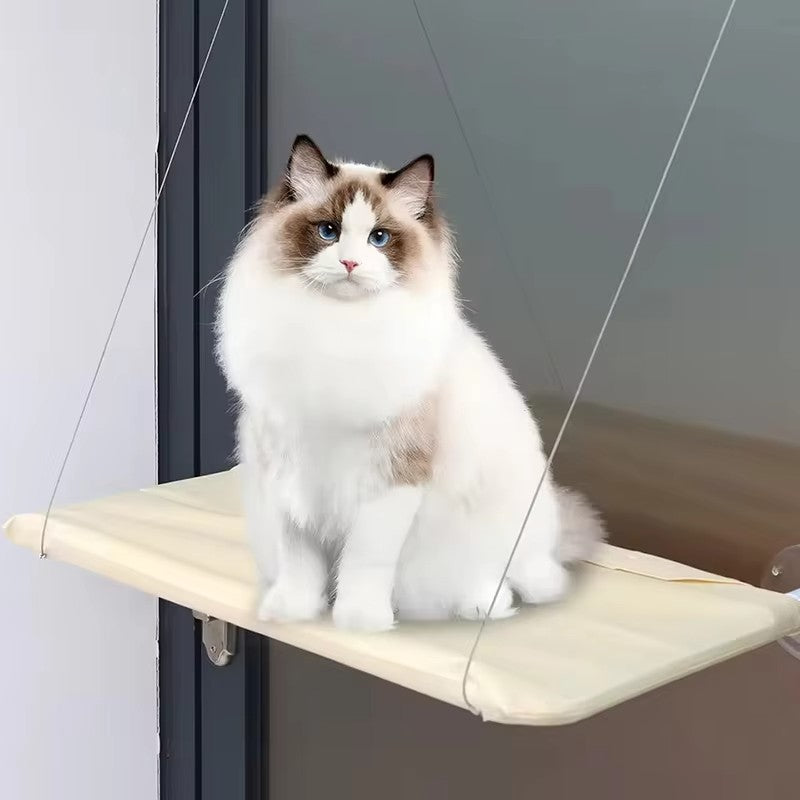 Cat Window Hammock with Strong Suction Cups, Space-Saving Cat Window Perch Bed for Indoor Cats