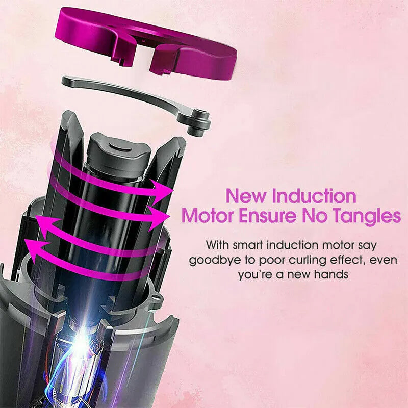 Anti-tangle rotating motor in automatic curling iron