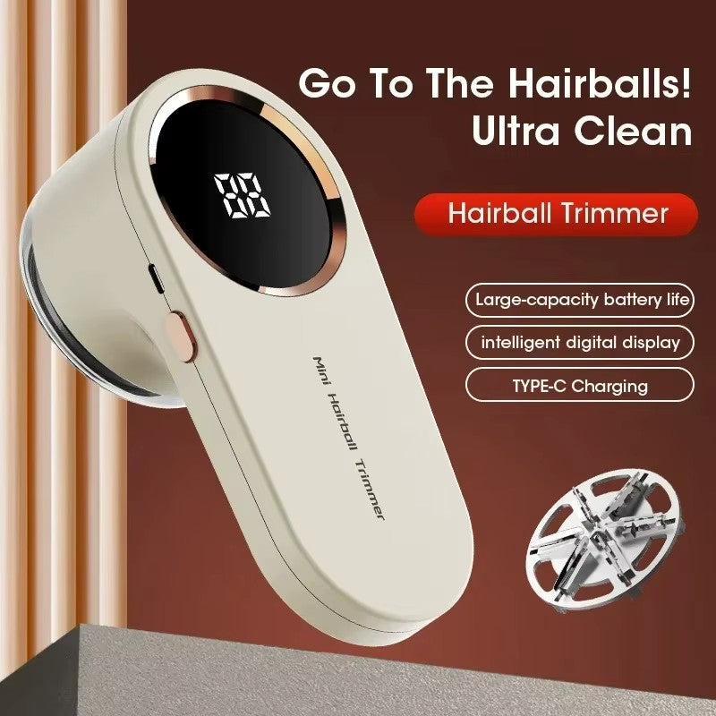 Rechargeable Electric Lint Remover with LED Display, Fabric Shaver for Sweaters, Couch & Clothes