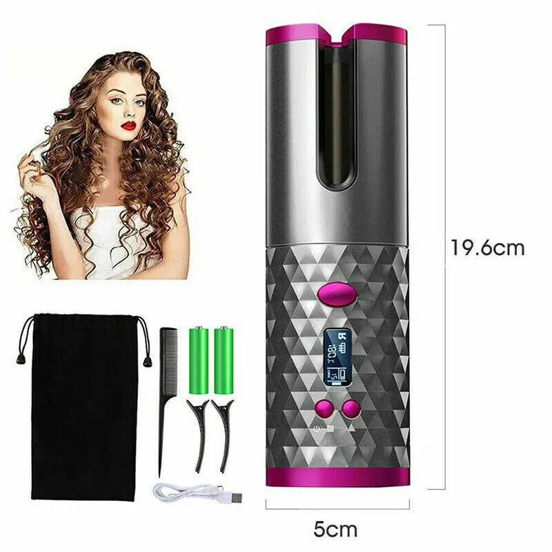 Automatic curling iron size and accessories