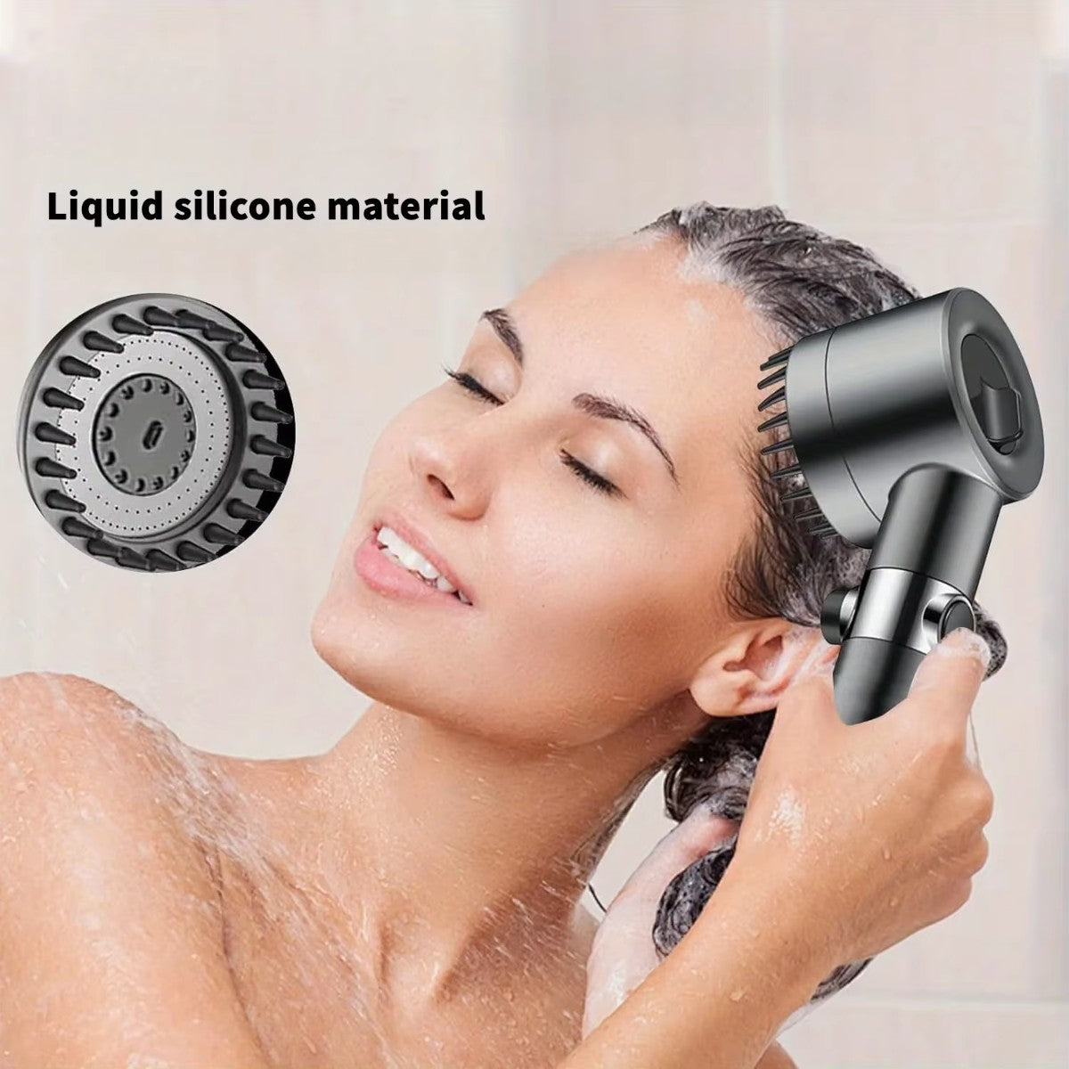 Filtered Shower Head Set with Hose & 5 Filters, High Pressure Handheld Showerhead with Multiple Spray Modes
