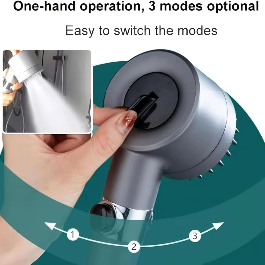 Filtered Shower Head Set with Hose & 5 Filters, High Pressure Handheld Showerhead with Multiple Spray Modes