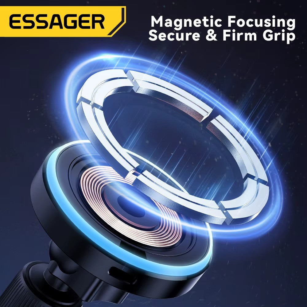 15W Magnetic Wireless Car Charger Mount with RGB Light, Air Vent Phone Holder for MagSafe iPhone