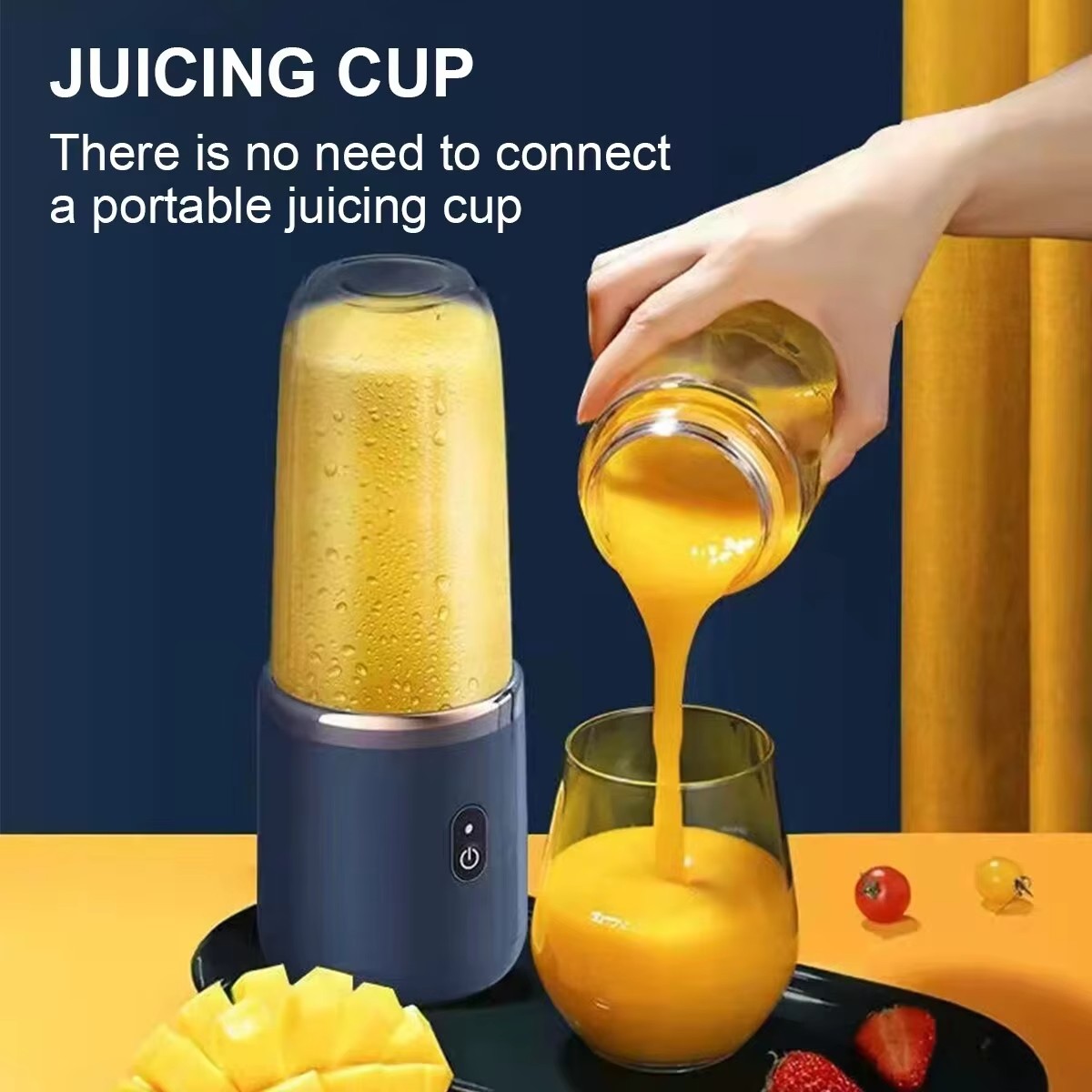 Portable Blender with 2 Cups, USB Rechargeable Personal Mini Blender for Smoothies & Shakes On the Go