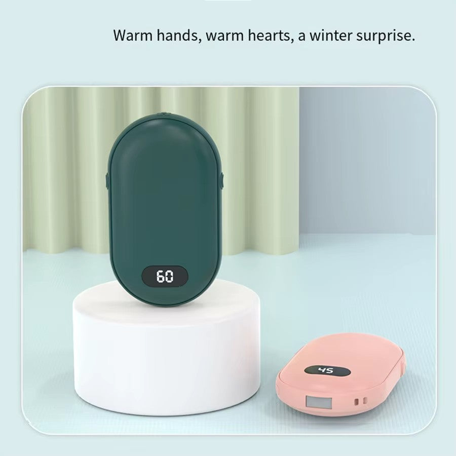 Rechargeable Mini Hand Warmer, Double-Sided Heating with 2 Temperature Settings, Portable USB Pocket Warmer