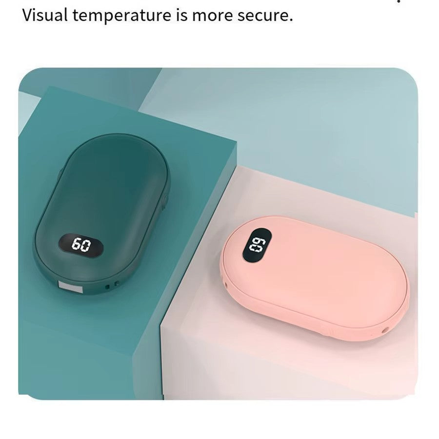 Rechargeable Mini Hand Warmer, Double-Sided Heating with 2 Temperature Settings, Portable USB Pocket Warmer
