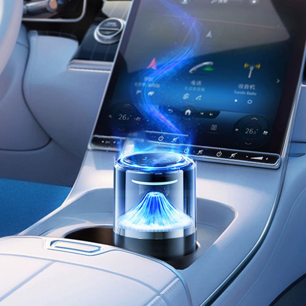 Smart Car Aroma Diffuser with Ambient Light, Automatic Car Air Freshener for Cup Holder, Auto On/Off